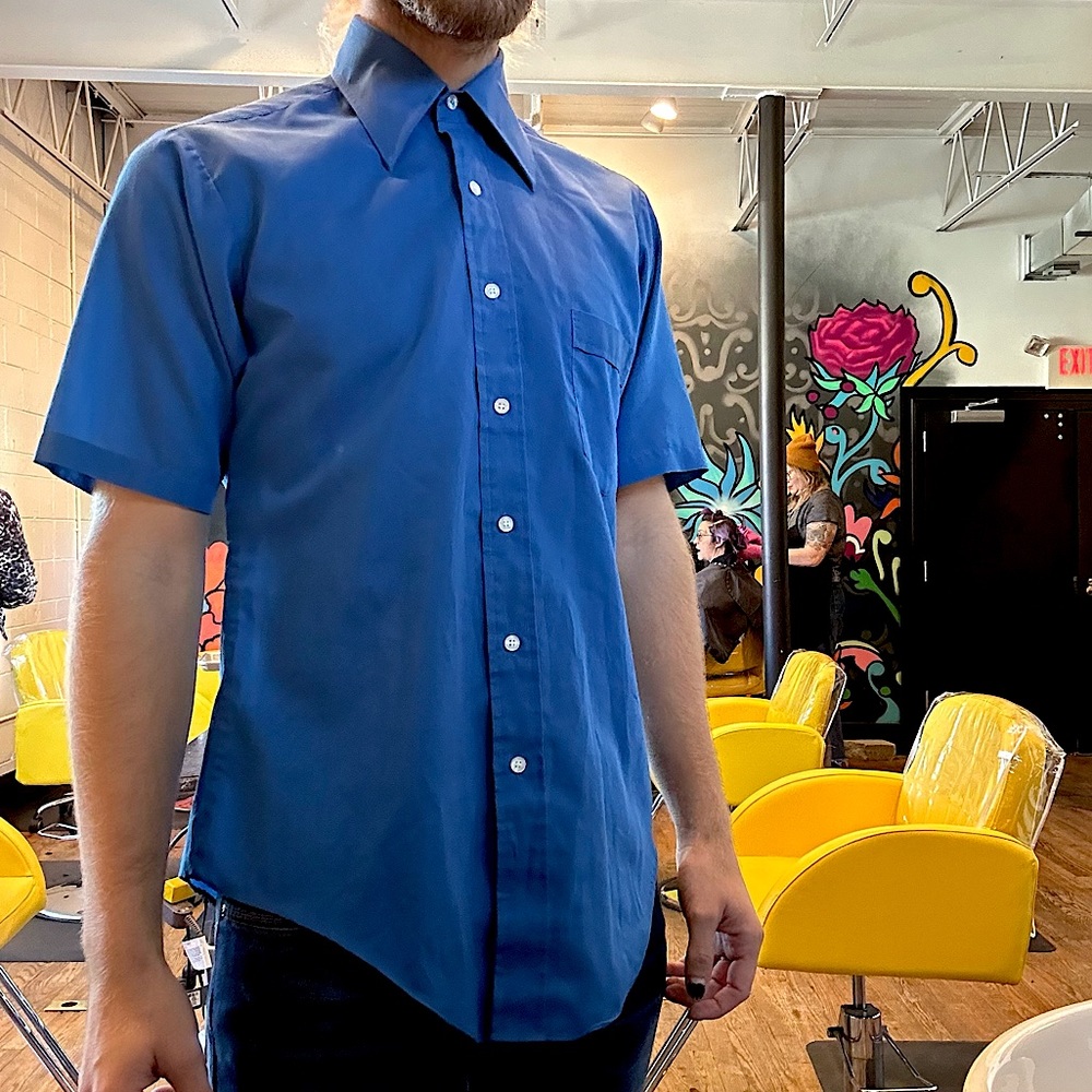 Blue Button Up - image 1